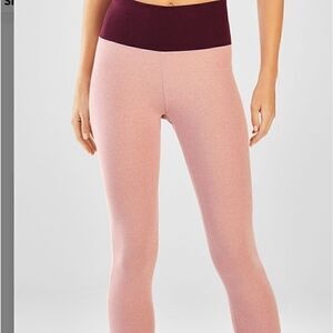 Fabletics High-Waisted Heathered Crop leggings Med